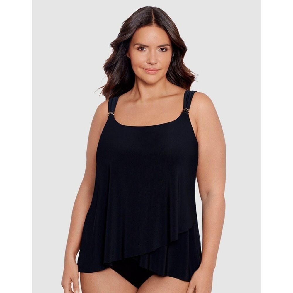 Miraclesuit Black Layered Swim Tankini